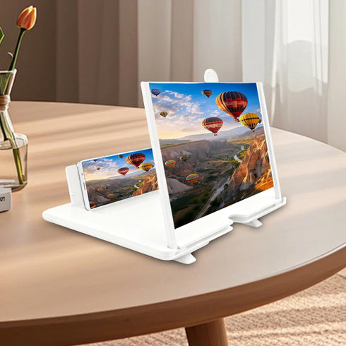 Generic 3D 22x17x16.6cm Phone Screen Magnifier, HD Desktop Projector for Cell Phone Video Watching, Portable Screen