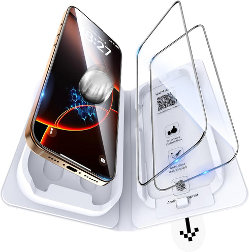 9H+ Glass for iPhone 16 Pro Screen Protector, Military Grade Shatterproof HD