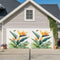 Jimehezon Bird of Paradise Garage Door Banner 8x6.9ft Summer Tropical Plant Bee Flower