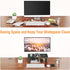 2 Pack 3 ELIVED Monitor Stand Riser - Height Adjustable Monitor Stand for Laptop, Computer, PC, Printer, Mesh Metal