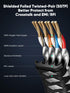 8 60 40Gbps 2000Mhz RJ45 PS4/5, Cat Ethernet Cable FT Flat, High Speed Braided Internet Cable with Gold Plated Network