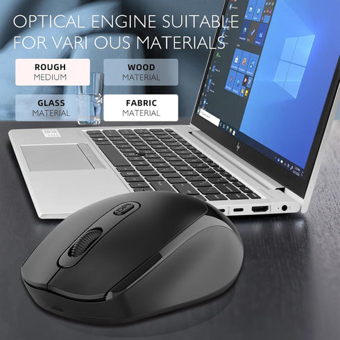 ONE-UP Wireless Mouse, 2.4G Silent Computer Mouse with USB Nano Receiver for Laptop, Chromebook, PC, Mac