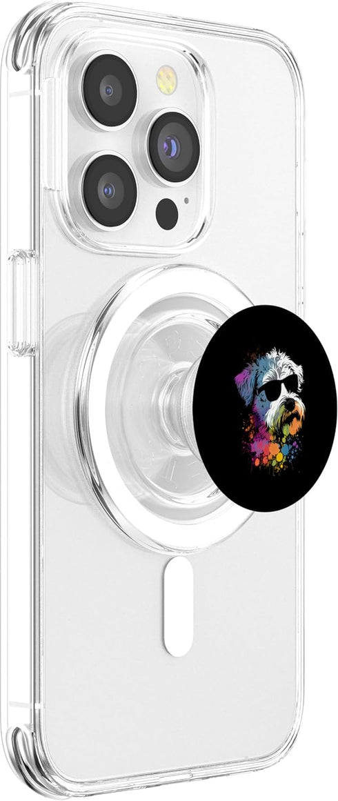 Schnoodle Walking Dog Fans Schnauzer Dog PopSockets MagSafe PopGrip for iPhone
