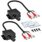 SATUY 2Pcs Universal Car RCA Level Controller Amplifier, Audio Level Bass Boost Volume