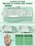 EAYBLLY 2.4GHz Ergonomic Wireless Keyboard with Cushioned Wrist Rest, Wave Keys, Phone Holder, Comfortable Natural