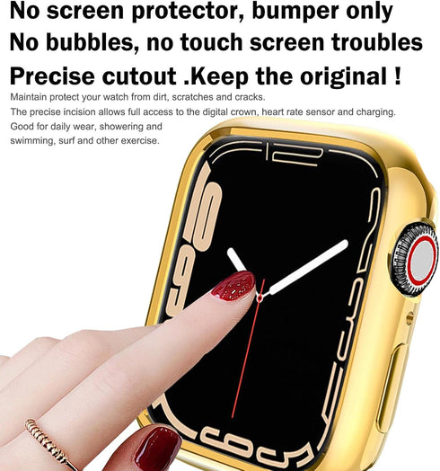 BOTOMALL Compatible with Apple Watch Case 41mm Series 9 (2023) Series 8 Series 7 Soft Flexible TPU Thin Lightweight