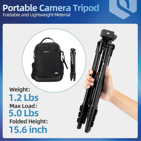 Fotopro 120cm 0.5kg 2kg DIGI-3400 Ultralight Compact Travel Tripod with Quick Release Plate and Panoramic Head Aluminum