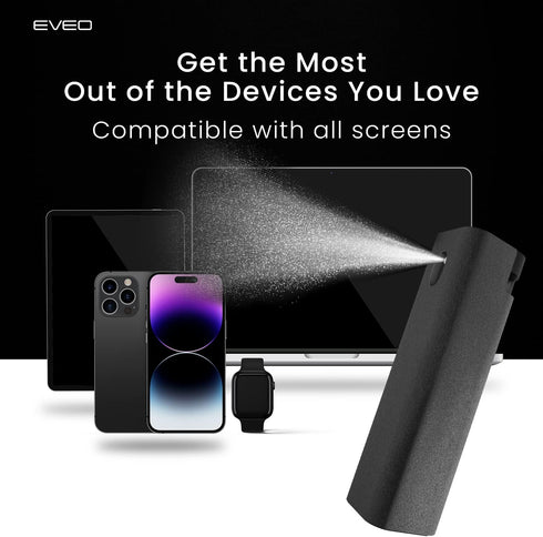 Screen Cleaner Spray and Wipe by EVEO, 2in1 Touchscreen Mist Cleaner for Computer, Laptop, iPhone