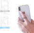 Cell Phone Ring Holder Stand Transparent Finger Grip Loop 360 Degree Rotation (2 Silver 2 Black)