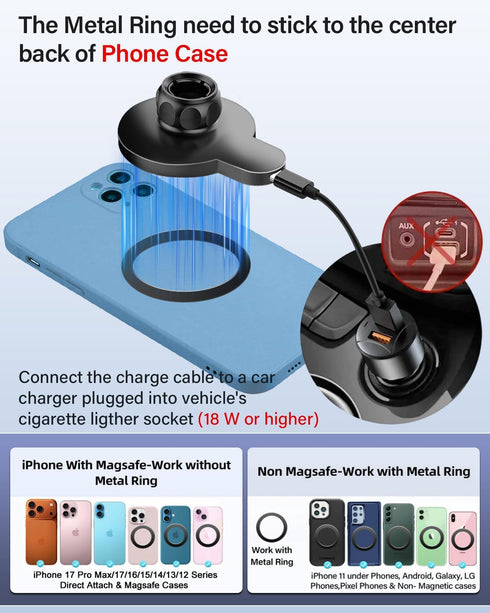 PZK 2019 2020-2023 2024 2025 15W 360 (8.4 inch Car Phone Holder for Dodge RAM Accessories Custom Air Vent Car Phone