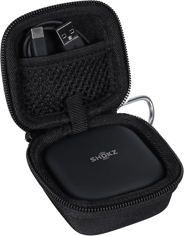 co2CREA Hard Case for SHOKZ OpenFit Open-Ear True Wireless Bluetooth Headphones, Black Replacement