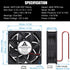 GDSTIME 120mm x 38mm 12V DC Waterproof IP67 Fan, High CFM Dual Ball Bearing 2Pin for DIY Cooling Ventilation Exhaust