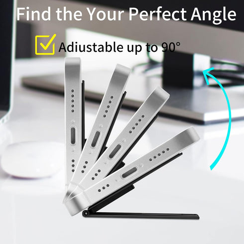 Mini Phone Kickstand, Folding Invisible Portable Metal Cell Phone Stand Holder for Desk, Compatible with All Cellphones