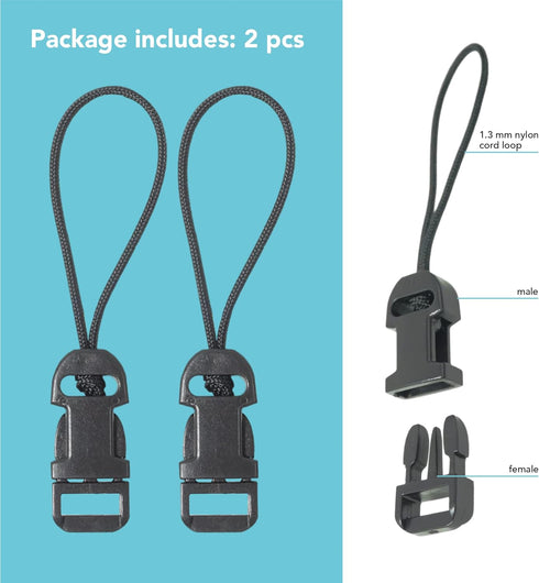 Foto&Tech 2 Pieces Quick Release QD Loop Connector for Camera Neck Strap Compatible with Fujifilm, Samsung, Sony,