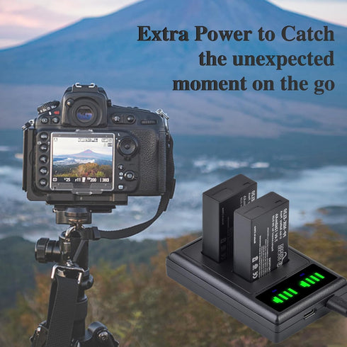 Pickle Power EN-EL20 Battery and Charger Compatible with Nikon Coolpix P1000, P950, and More
