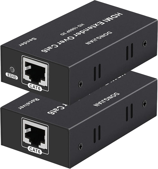 HDMI Extender Over Cat5e/6/7 Ethernet 1080p Up to 196ft HDMI Balun Sender