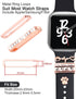 JR.DM 13 Pieces Rose Gold Watch Band Charms with 10-Pcs Decorative Rings & 3-Pcs Decoration, Compatible with Apple Watch
