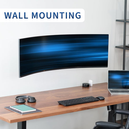 VIVO 75mm 100mm 49 inch 1.4 inch MOUNT-POLE49U Steel Ultrawide Monitor Bracket Pole Mount with Removable and VESA