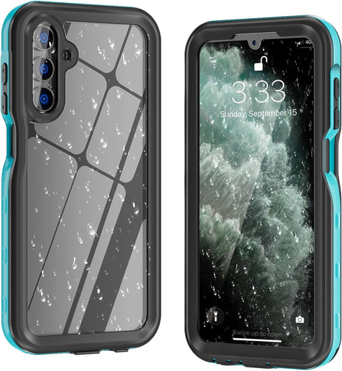 Samsung Galaxy A15 5G Phone Case, Waterproof IP68 Certified Dustproof Shockproof with Built-in Screen Protector, Blue