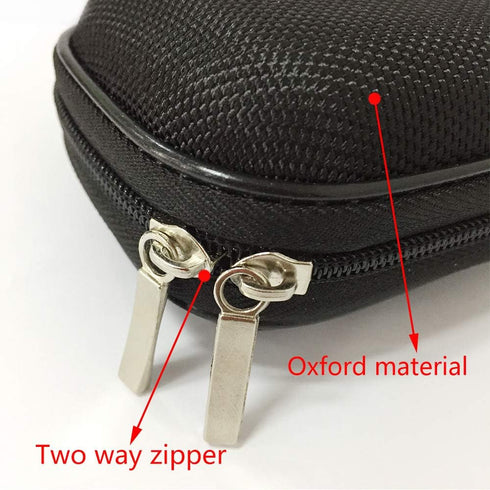 Earphone Case Portable Oxford Bag Holder with Two-Way Zipper for IEM, Earmold, Hearing Protector