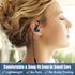 Wired Over Ear Earbuds for Kids Women Small Ears, Sport in-Ear Headphones Earhook Earphones for Running Exercise Jogging, Ear Buds with Case Microphone and Volume for Cell Phones Laptops Blue