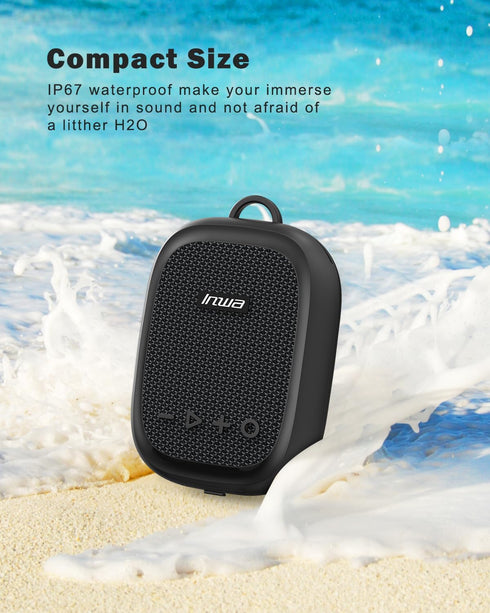 Inwa IP67 Portable Bluetooth Speaker for Bike, Waterproof Wireless Traveling Bicycle Speakers, TWS Mini Outdoor