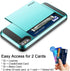 Vofolen Case for iPhone Xs Max, Wallet Card Holder Sliding Cover, Dual Layer Protective Hard Shell Hybrid TPU Bumper