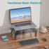 WALI Monitor Risers for 2 Monitors, Dual Monitor Riser, Laptop Riser for Desk, Adjustable Underneath Storage, Black