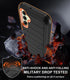 Samsung Galaxy A14 5G Case with Belt Clip Holster, Black/Orange, Built-in Screen Protector & Kickstand, Military Grade