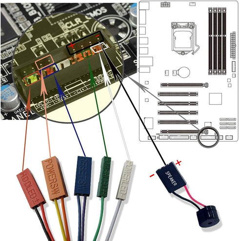 10 Pcs PC Motherboard Internal Mini Speaker, Computer Case Mainboard BIOS Alarm Buzzer for Arduino/Computer