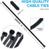 Zip Ties 16 Inch Black Wire Ties, 100 per Pack, Electrical Cable Ties with 60 lbs Tensile Strength for Outdoor Use