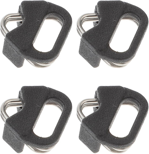 4 Sets Metal Triangle Split Ring Hooks for Camera Straps with Brackets,