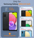 BNIUT Dual Layer Shockproof Case for Samsung Galaxy A03s, Rugged Heavy Duty Cell Phone Cover - Blue Navy