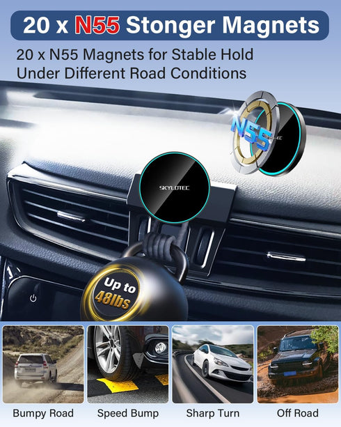 SKYLOTEC RAV4 2013-2018 Phone Mount for Toyota Accessories Car Magnetic Phone Holder Compatible with MagSafe, Strong
