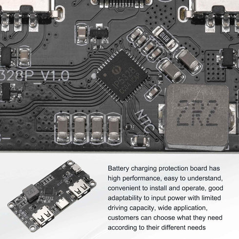 MECCANIXITY IP5328P 3.7V 5V-12V 18W 5A 18650 Bi-Directional Fast Charging Module, to Step Up Power Bank Board Quick