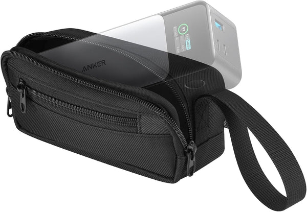 Travel Case for Anker 737 Power Bank (PowerCore 24K) - Portable Storage Bag for Anker Prime Power Bank 20K (Black)