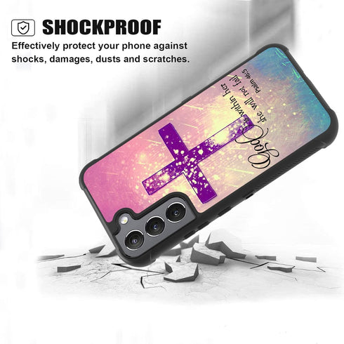 for Galaxy S22 Case, Heavy Duty 3 in 1 Hybrid Hard PC + Soft Silicone Shockproof Protective Case, 6.2 inch