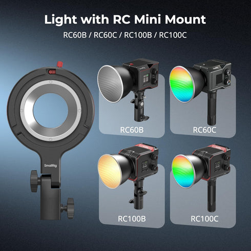 SMALLRIG 60B/60C 100B/100C 3.3lbs 4476 Bowens Mount Adapter, Only for RC & RC Series COB Light, Compatible