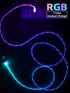 USB Cable 3A Type C 6.6ft/2m with RGB LED Light, Fast QC3.0 Charger for Galaxy S20/S10/S9 Plus/Note 20/Switch/LG V30.