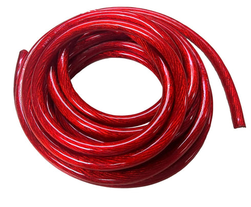 IMC Audio 8 Gauge CCA Power Red Wire Cable (5ft Red) Battery Cable Wire, Automotive, Car Audio Speaker Home Stereo System, RV Trailer, Amp Wiring 8 Guage Power Wire Cable for Car Audio