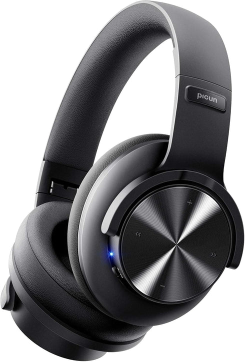Picun B8 Bluetooth Headphones: 120 Hours Wireless, Foldable Over-Ear, Hands-Free Calls, 3EQ & Game Mode for Travel &