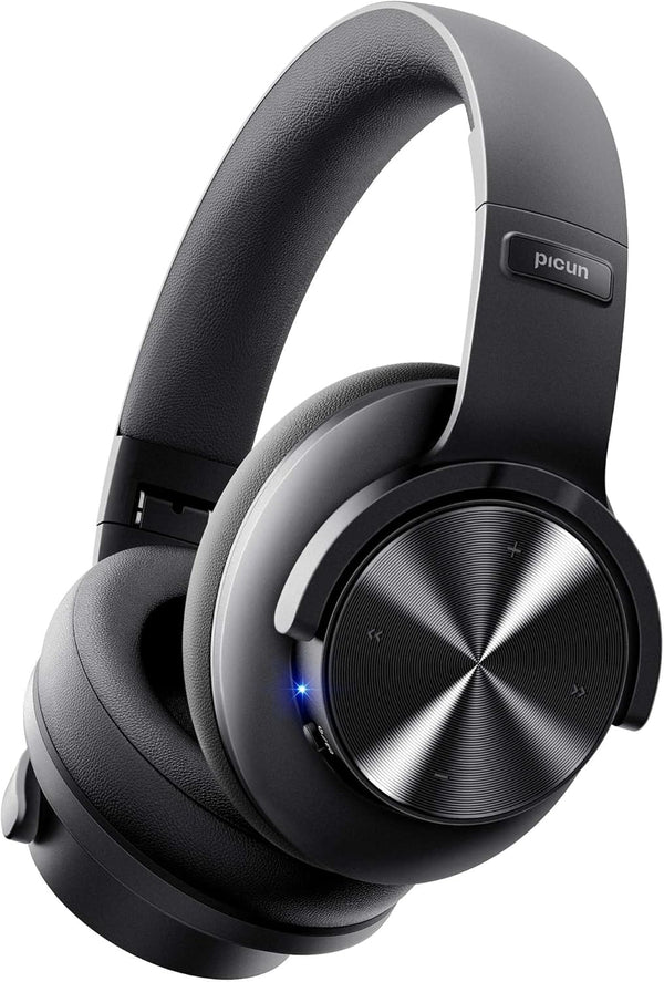 Picun B8 Bluetooth Headphones: 120 Hours Wireless, Foldable Over-Ear, Hands-Free Calls, 3EQ & Game Mode for Travel &
