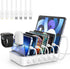 Charging Station for Multiple Devices, 60W 6 Port Charger Station with 7 Mixed Charging Cables, USB Charging Dock,