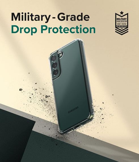 Ringke Fusion Case for Samsung Galaxy S22 Plus 5G (2022), Clear Anti-Yellowing Hard Back with Shockproof Bumper Cover