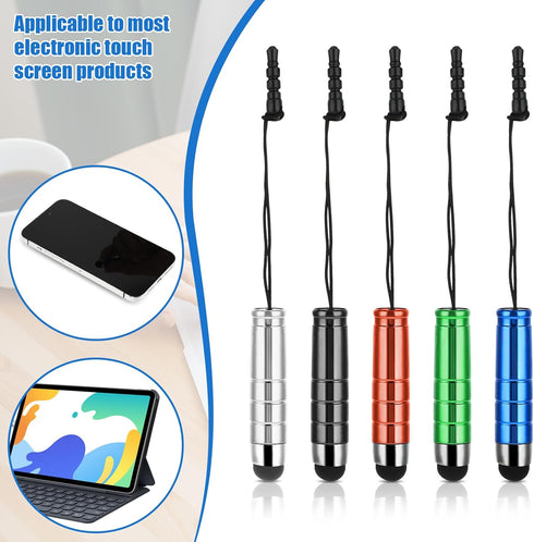HJZHII 3.5mm 10pcs Mini Stylus Touch Pen, Short Stylus Pen for Touch Screens with Connector Compatible with All
