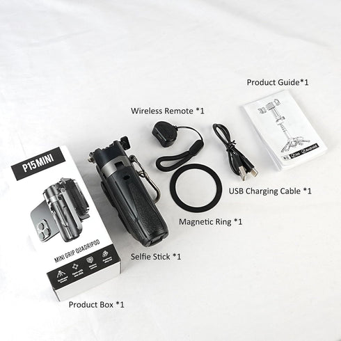 WOVTE 4 1 Mini Tripod for iPhone with Remote, in Pocket Size Selfie Stick for iPhone, Cell Phone Stand for Photograph