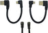 CERRXIAN 15cm Micro USB Short Cable Combo Gold Plated Left & Right Angle (2-Pack)