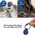 50 Pack Black 5 Self Locking Rings for Keys, Keychains, Cables, Luggage, Waterproof Nylon Plastic Rings