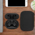 Geekria Shield Earbuds Case for Tribit MoveBuds H1, Replacement Hard Shell Travel Bag with Cable Storage, Black