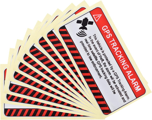 10 Pcs GPS Tracking Sticker, Car Alarm Sticker, Self Adhesive Anti-Theft Car